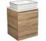 Тумба Bauedge Bau Dream Blackwood 50 с дверцей, раковина BAU Hotel Black Rand 48х37 SD3055 1