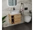 Тумба Bauedge Bau Dream Blackwood 60 правая, раковина BAU Nimb 50х36, смеситель для раковины высокий Hotel Black, черный SD3229 2