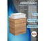 Тумба Bauedge Bau Dream Blackwood 50 с дверцей, раковина BAU Hotel Black Rand 48х37, смеситель для раковины высокий Hotel Black, черный SD3059 2