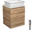 Тумба Bauedge Bau Dream Blackwood 50 с дверцей, раковина BAU Hotel Black Rand 48х37, выпуск клик-клак, белый SD3057 1