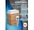 Тумба Bauedge Bau Dream Blackwood 50 с дверцей, раковина BAU Hotel Black Rand 48х37, выпуск клик-клак, белый SD3057 2