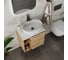 Тумба Bauedge Bau Dream Blackwood 60 правая, раковина BAU Nimb 50х36, смеситель для раковины высокий Hotel Black, черный, выпуск клик клак, черный SD3233 7