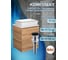 Тумба Bauedge Bau Dream Blackwood 50 с дверцей, раковина BAU Hotel Black Rand 48х37, смеситель для раковины высокий Hotel Black, черный, выпуск клик-клак, черный SD3063 2