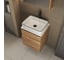 Тумба Bauedge Bau Dream Blackwood 50 с дверцей, раковина BAU Hotel Black Rand 48х37, смеситель для раковины высокий Hotel Black, черный, выпуск клик-клак, черный SD3063 8