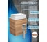 Тумба Bauedge Bau Dream Blackwood 50 с дверцей, раковина BAU Hotel Black Rand 48х37, выпуск клик-клак, хром SD3056 2
