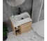 Тумба Bauedge Bau Dream Blackwood 60 правая, раковина BAU Spectrum mini 47х24 смеситель для раковины высокий Hotel Black, черный, выпуск клик клак, черный SD3215 7