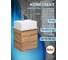 Тумба Bauedge Bau Dream Blackwood 35 с ящиком, раковина BAU Cerama Mini, белая, смеситель Hotel Still, нерж. сталь SD4396 2