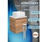 Тумба Bauedge Bau Dream Blackwood 35, раковина BAU Mini 24х24, выпуск клик-клак, хром SD3002 2