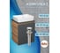 Тумба Bauedge Bau Dream Blackwood 50 графит, раковина BAU Cerama 48х37 белая, выпуск клик-клак хром SD4170 2