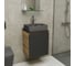 Тумба Bauedge Bau Dream Blackwood 50 графит, раковина BAU Cerama 48х37 темно-серая матовая, смеситель Hotel Still, нерж. сталь SD4180 7