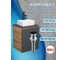 Тумба Bauedge Bau Dream Blackwood 50 графит, раковина BAU Cerama Mini белая, смеситель Hotel Black, черный, выпуск клик-клак черный SD4203 2