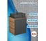 Тумба Bauedge Bau Dream Blackwood 50 графит, раковина BAU Cerama 48х37 темно-серая матовая, смеситель Hotel Dream, нерж. сталь SD4182 2
