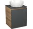 Тумба Bauedge Bau Dream Blackwood 50 графит, раковина BAU Diamond D40 SD4100 1