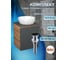Тумба Bauedge Bau Dream Blackwood 50 графит, раковина BAU Diamond D40, выпуск клик-клак, черный SD4103 2