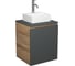 Тумба Bauedge Bau Dream Blackwood 50 графит, раковина BAU Cerama Mini белая, смеситель Hotel Dream, нерж. сталь SD4196 1