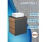 Тумба Bauedge Bau Dream Blackwood 50 графит, раковина BAU Cerama Mini белая, смеситель Hotel Dream, нерж. сталь SD4196 2
