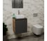 Тумба Bauedge Bau Dream Blackwood 50 графит, раковина BAU Cerama Mini белая, смеситель Hotel Dream, нерж. сталь SD4196 7