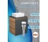 Тумба Bauedge Bau Dream Blackwood 50 графит, раковина BAU Cerama Mini белая, смеситель Hotel Still, нерж. сталь, выпуск клик-клак, белый SD4202 2
