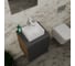 Тумба Bauedge Bau Dream Blackwood 50 графит, раковина BAU Cerama Mini белая, смеситель Hotel Still, нерж. сталь, выпуск клик-клак, белый SD4202 8