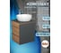 Тумба Bauedge Bau Dream Blackwood 50 графит, раковина BAU Diamond D40, смеситель для раковины высокий Hotel Still, нержавеющая сталь SD4105 2