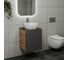 Тумба Bauedge Bau Dream Blackwood 50 графит, раковина BAU Diamond D40, смеситель для раковины высокий Hotel Still, нержавеющая сталь SD4105 7