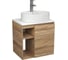 Тумба Bauedge Bau Dream Blackwood 60 правая, раковина BAU Nimb 51х41 белая, смеситель Hotel Still, нерж. сталь SD3340 1