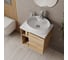Тумба Bauedge Bau Dream Blackwood 60 правая, раковина BAU Nimb 51х41 белая, смеситель Hotel Still, нерж. сталь, выпуск клик клак, хром SD3347 7