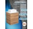 Тумба Bauedge Bau Dream Blackwood 50 с дверцей, раковина BAU Cerama Mini белая, смеситель Hotel Black, черный SD3195 2