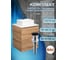 Тумба Bauedge Bau Dream Blackwood 50 с дверцей, раковина BAU Cerama Mini белая, смеситель Hotel Dream Black, нерж. сталь, черный, выпуск клик-клак черный SD3206 2