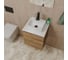 Тумба Bauedge Bau Dream Blackwood 50 с дверцей, раковина BAU Cerama Mini белая, смеситель Hotel Dream Black, нерж. сталь, черный, выпуск клик-клак черный SD3206 8