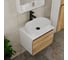 Тумба Bauedge Bau Dream Blackwood 60, 1 ящик, раковина овальная BAU Nimb 55х35, смеситель Hotel Stil черный, выпуск клик клак, черный BD2914 7