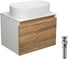 Тумба Bauedge Bau Dream Blackwood 60, 1 ящик, раковина овальная BAU Nimb 55х35, выпуск клик клак, хром BD2910 1
