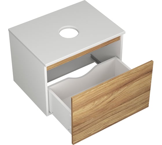 Тумба Bauedge Bau Dream Blackwood 60, 1 ящик, раковина овальная BAU Nimb 55x35 BD2905 1