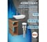 Тумба Bauedge Bau Dream Blackwood 60 правая, графит, раковина BAU Spectrum mini 47х24 смеситель для раковины высокий Hotel Still, нержавеющая сталь, выпуск клик клак белый SD4214 4