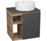 Тумба Bauedge Bau Dream Blackwood 60 правая, графит, раковина BAU Element D40 белая SD4297 1