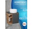 Тумба Bauedge Bau Dream Blackwood 60 правая, графит, раковина BAU Element D40 белая SD4297 5