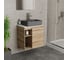 Тумба Bauedge Bau Dream Blackwood 60 правая, раковина BAU Cerama 48х37 темно-серая матовая, смеситель Hotel Still нерж. сталь SD3368 9