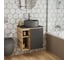 Тумба Bauedge Bau Dream Blackwood 60 правая, графит, раковина BAU Element D41, темно-серая, смеситель Hotel Still, нерж. сталь SD4312 10