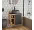 Тумба Bauedge Bau Dream Blackwood 60 правая, графит, раковина BAU Element D41, темно-серая, смеситель Hotel Black черный SD4313 5