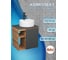 Тумба Bauedge Bau Dream Blackwood 60 правая, графит, раковина BAU Element D40, белая, смеситель Hotel Black черный SD4299 5
