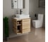 Тумба Bauedge Bau Dream Blackwood 60 правая, раковина BAU Cerama 48х37 белая, смеситель Hotel Black черный SD3355 9