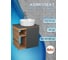 Тумба Bauedge Bau Dream Blackwood 60 правая, графит, раковина BAU Element Cristal D40, белая, смеситель Hotel Still, нерж. сталь SD4326 5