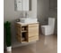 Тумба Bauedge Bau Dream Blackwood 60 правая, раковина BAU Cerama 48х37 белая, смеситель Hotel Dream нерж. сталь SD3356 9