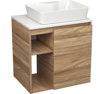 Тумба Bauedge Bau Dream Blackwood 60 правая, раковина BAU Cerama 48х37 белая SD3353