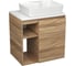 Тумба Bauedge Bau Dream Blackwood 60 правая, раковина BAU Cerama 48х37 белая SD3353 1