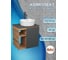 Тумба Bauedge Bau Dream Blackwood 60 правая, графит, раковина BAU Element Cristal D40, белая, смеситель Hotel Dream Black черный SD4329 5