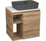 Тумба Bauedge Bau Dream Blackwood 60 правая, раковина BAU Cerama 48х37 темно-серая матовая SD3367 1