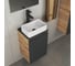 Комплект для ванной Bauedge 4 предмета (тумба Bau 40, графит + раковина BAU Hotel mini 37x23 + смеситель Hotel Black, выпуск клик-клак, черный) BD1935 8