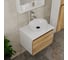 Комплект для ванной Bauedge 4 предмета (тумба Bau Dream 60 + раковина овальная BAU 41x33, белая + смеситель Hotel Still, выпуск клик-клак, черный) BD1705 8