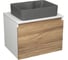 Комплект Bauedge тумба Bau Dream Blackwood 60, 1 ящик, раковина BAU Cerama 48x37, темно-серая BD2808 1